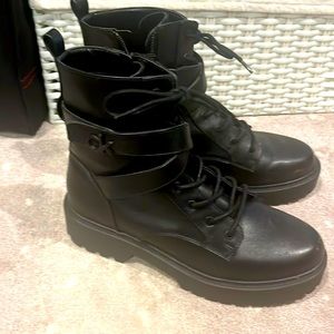 Calvin Klein black Moto boot